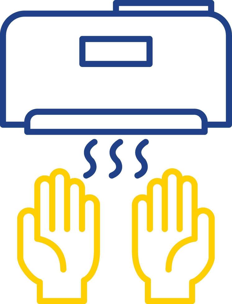 Hand Dryer Line Two Color Icon vector