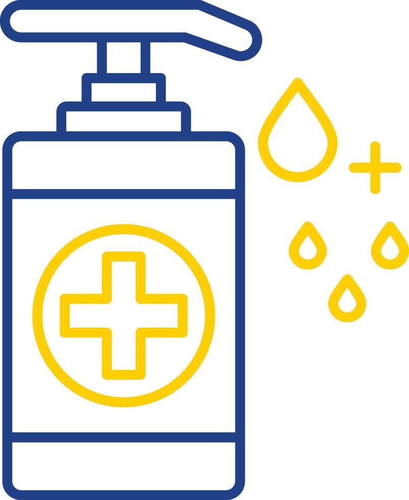 Hand Sanitizer Line Two Color Icon vector