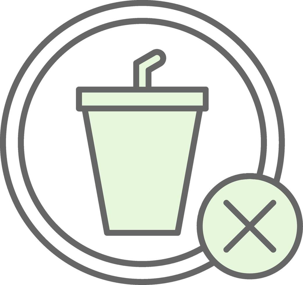 No Drinks Fillay Icon vector