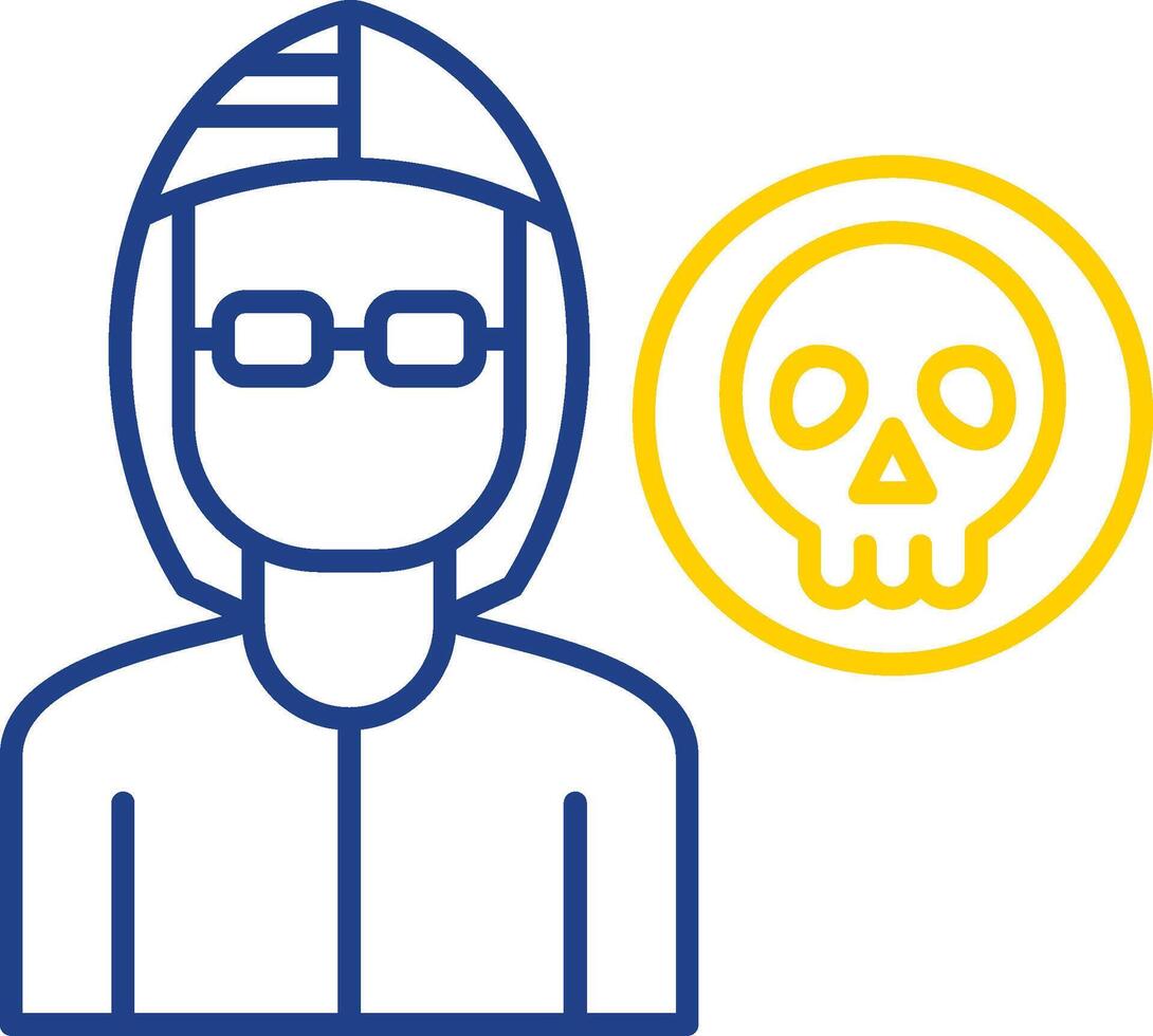 Robber Line Two Color Icon vector