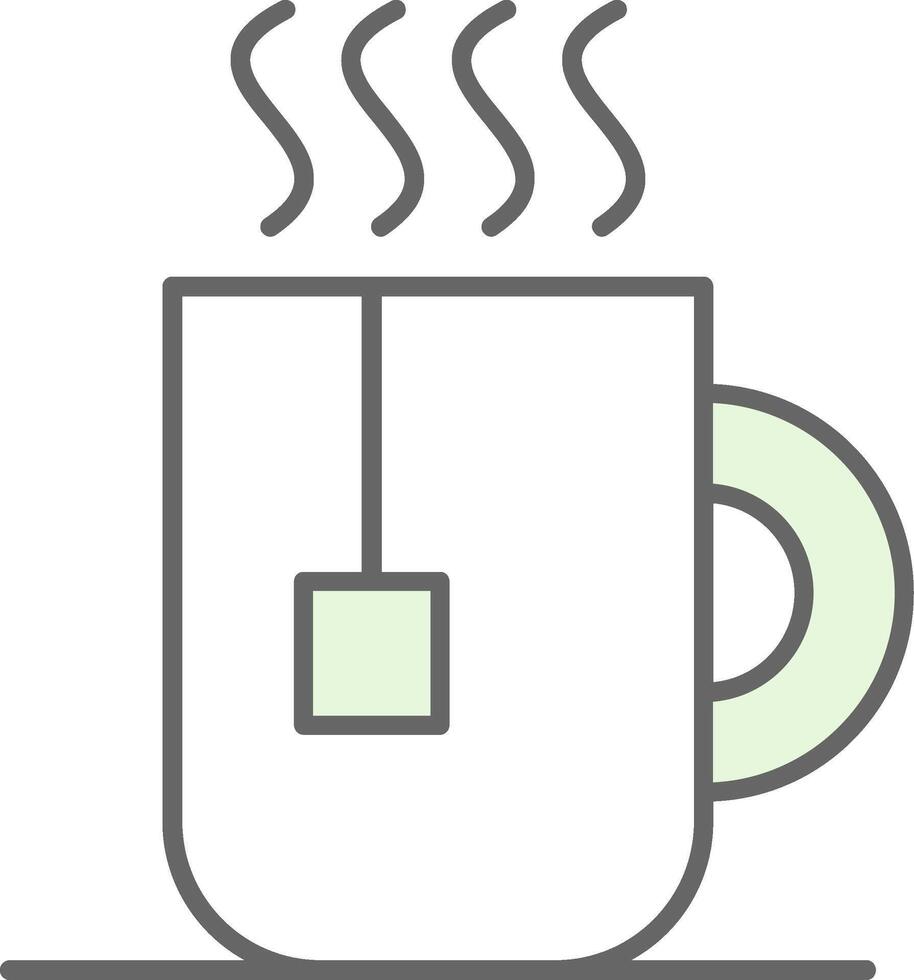 té jarra relleno icono vector