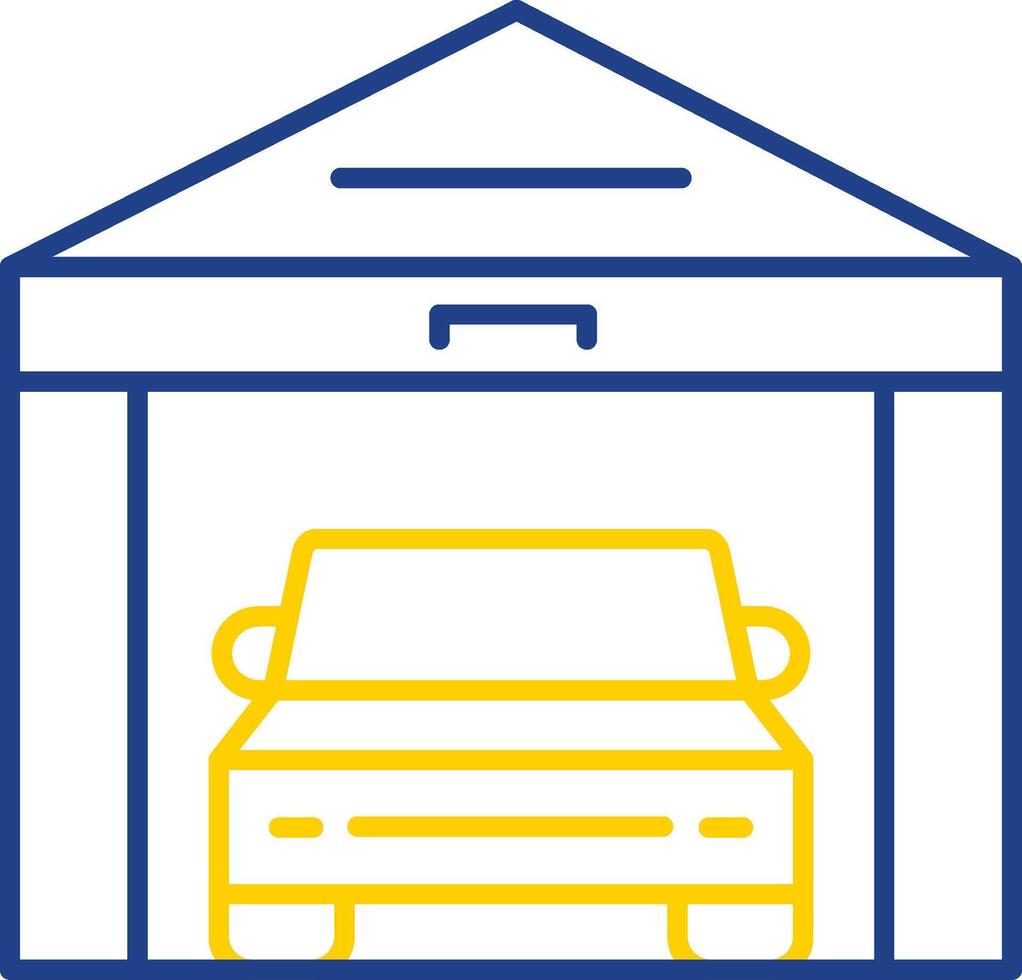 Garage Line Two Color Icon vector