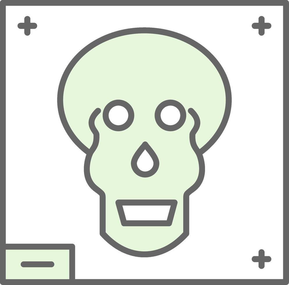 cráneo X - rayo relleno icono vector