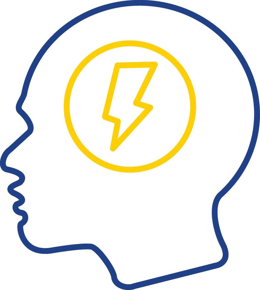 Mental Line Two Color Icon vector