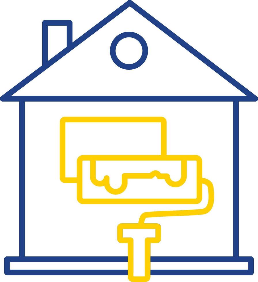 Home Renovation Line Two Color Icon vector