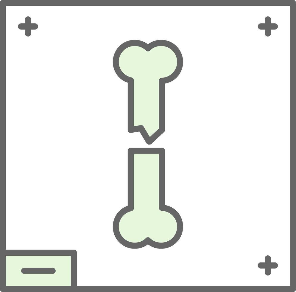 Bone X - ray Fillay Icon vector