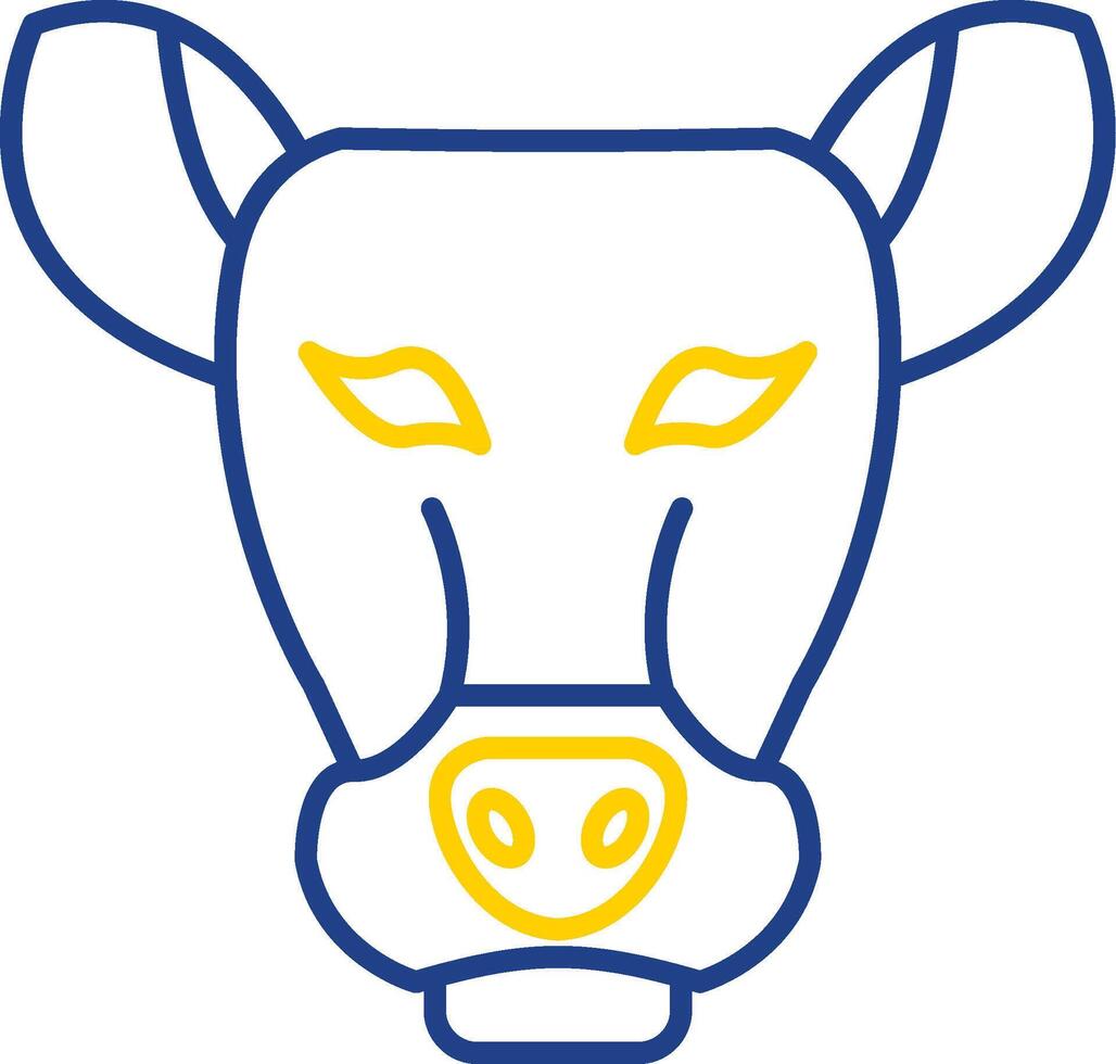 Llama Line Two Color Icon vector