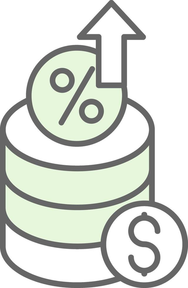 Interest Rate Fillay Icon vector