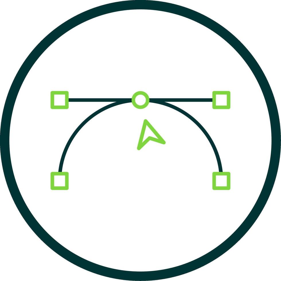 Anchor Point Line Circle Icon vector