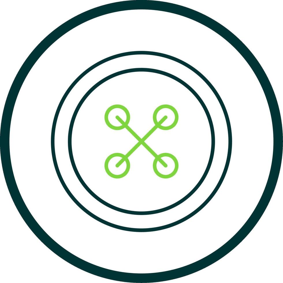 Cloth Button Line Circle Icon vector