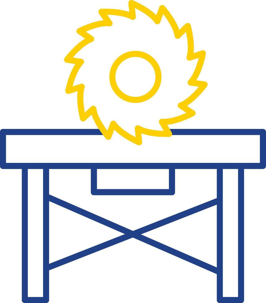 Circular Saw Line Two Color Icon vector