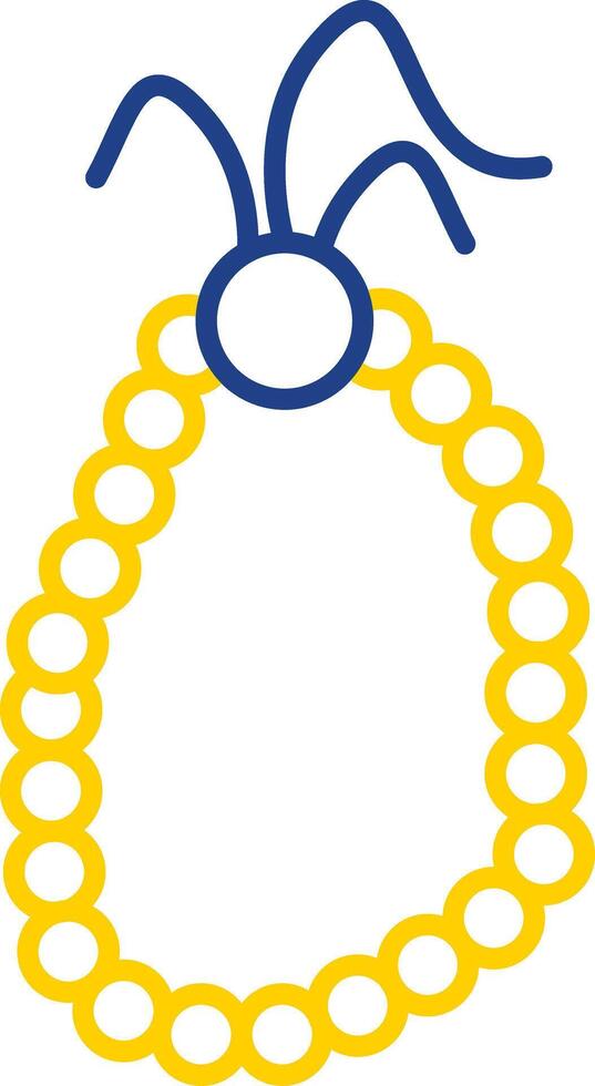 Prayer Beads Line Two Color Icon vector
