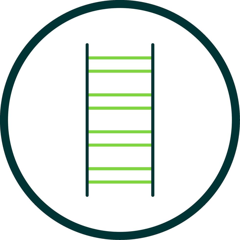 Ladder Line Circle Icon vector