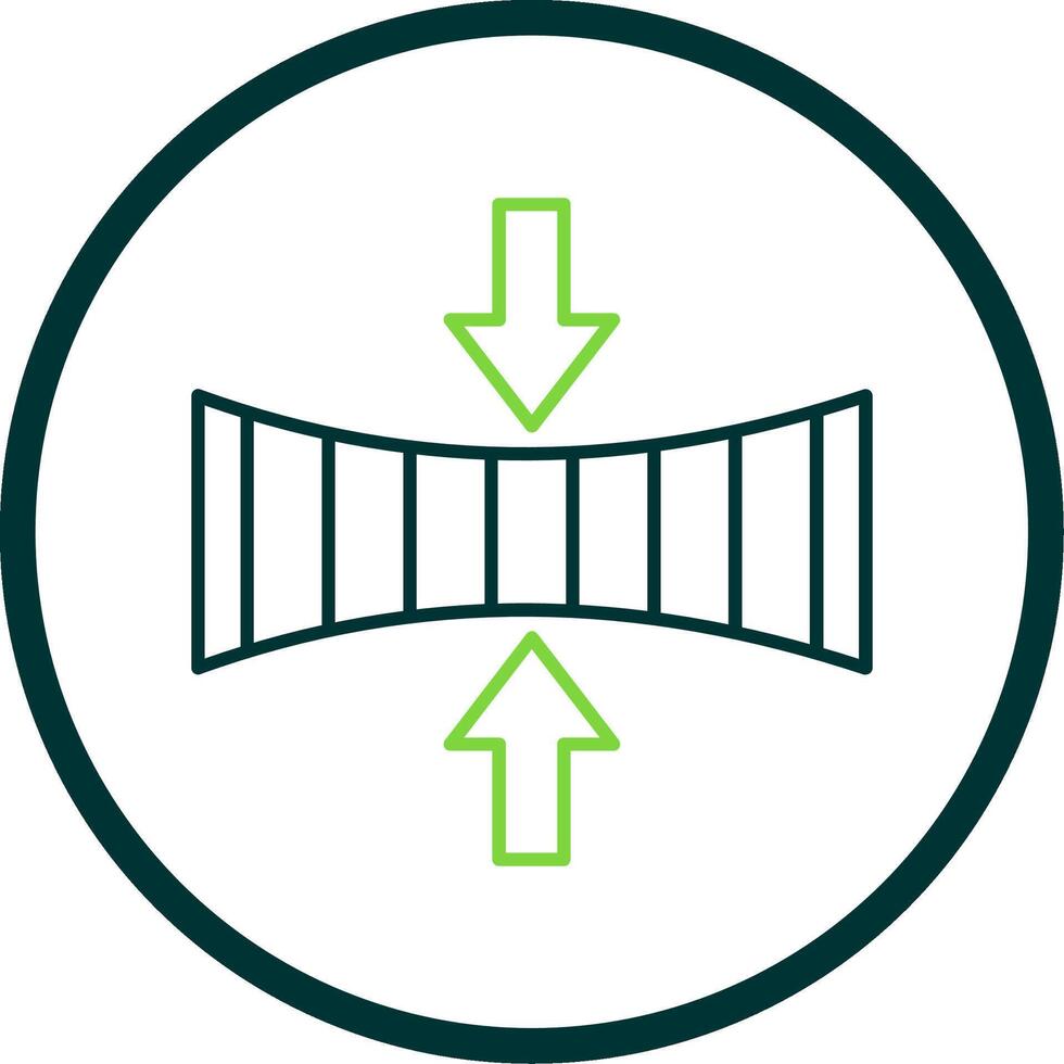 Elasticity Line Circle Icon vector