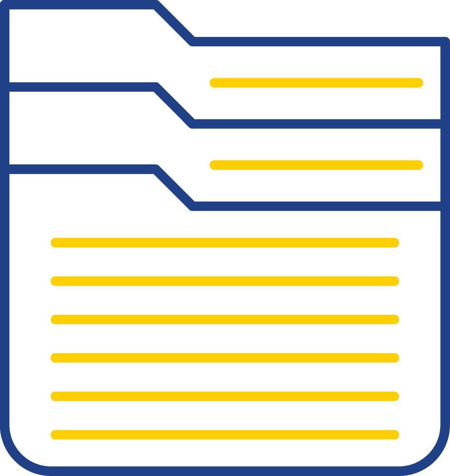 Archive Line Two Color Icon vector