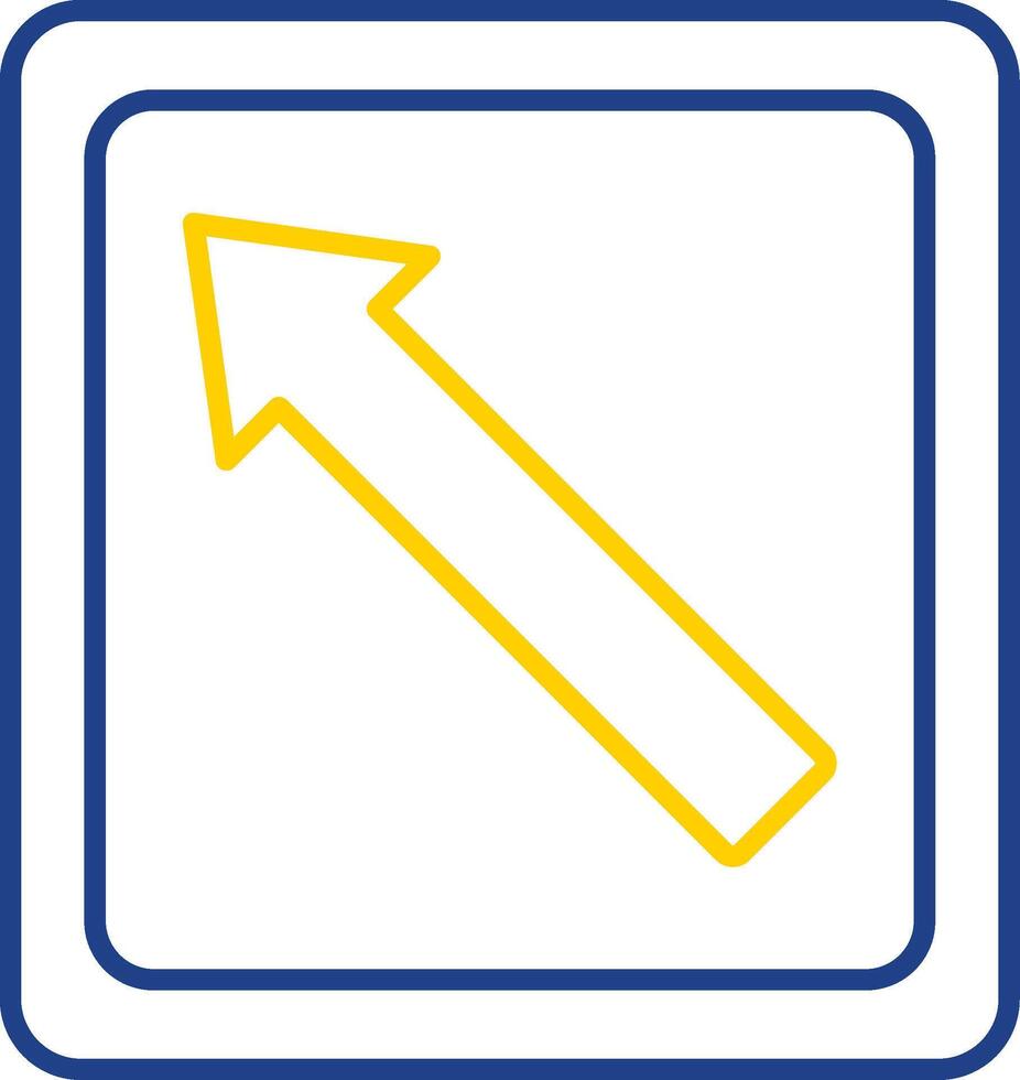 Arrow Left Line Two Color Icon vector