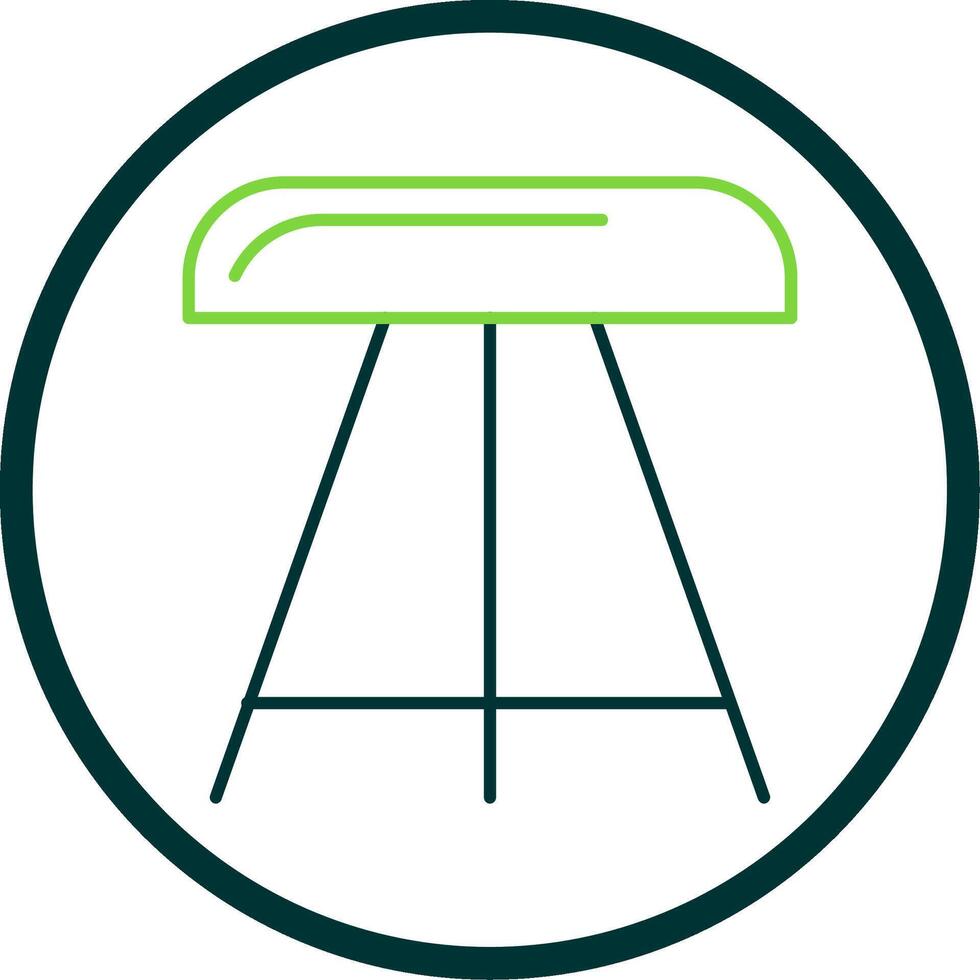 Stool Line Circle Icon vector