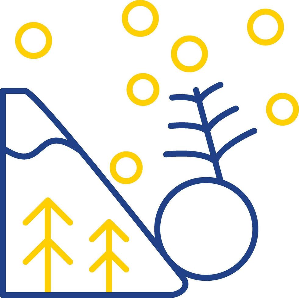Avalanche Line Two Color Icon vector