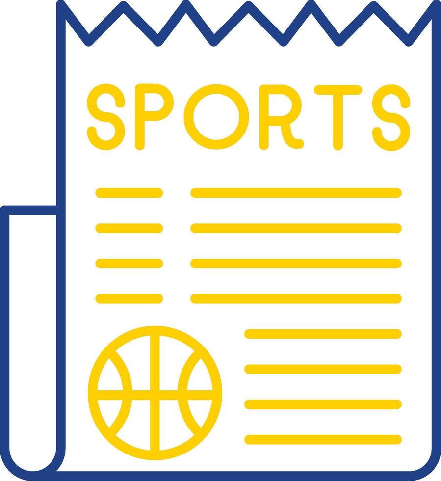 Sports News Line Two Color Icon vector