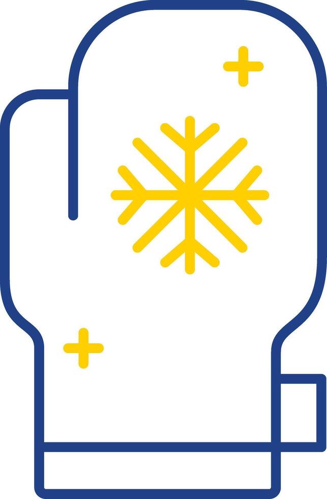 Mitten Line Two Color Icon vector