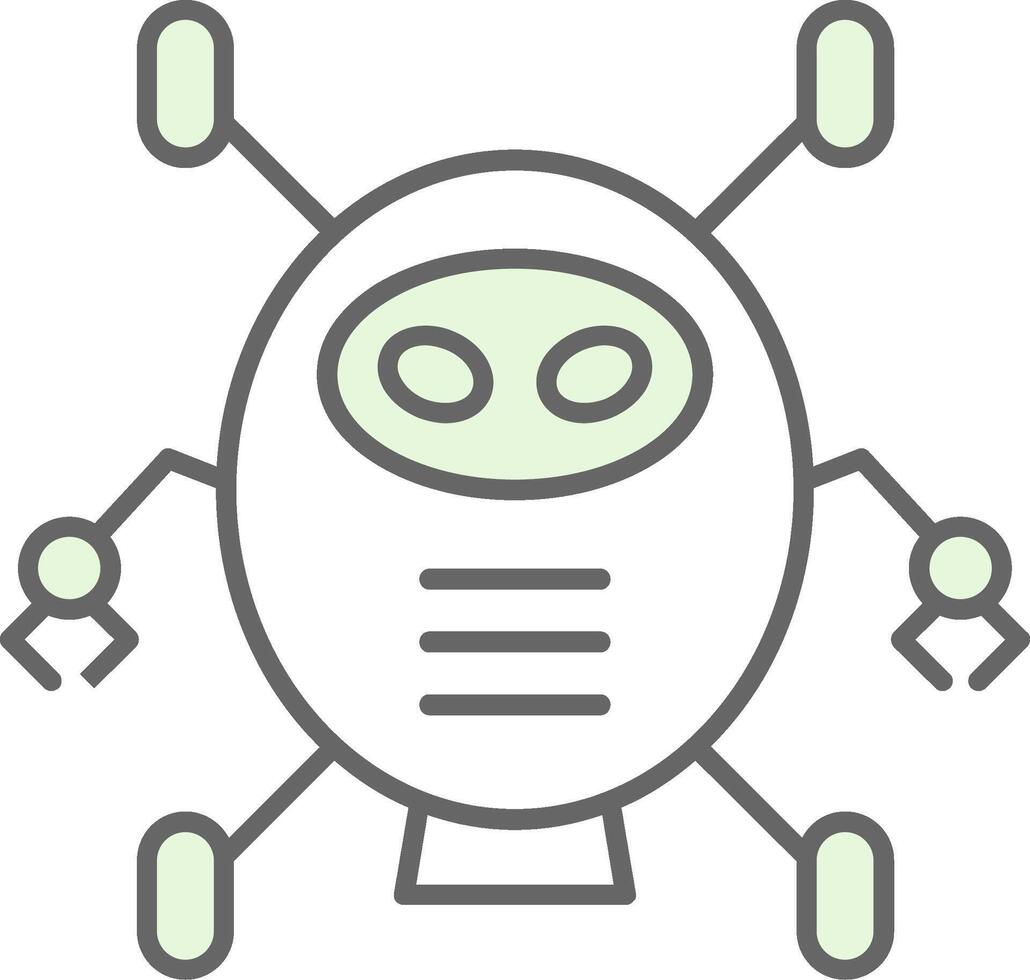 robótica relleno icono vector