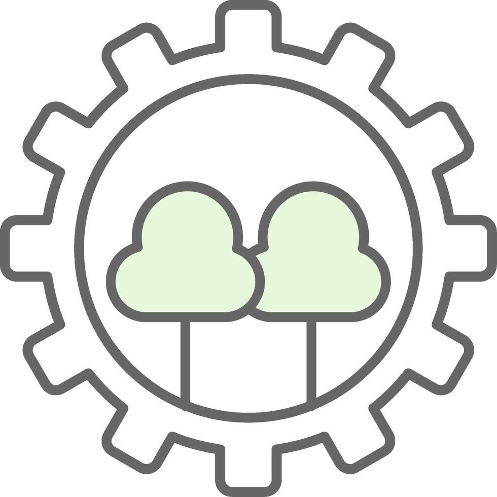 Forest Management Fillay Icon vector