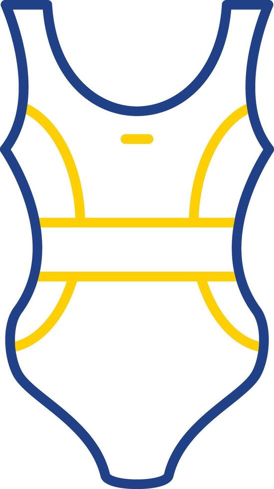 Swimsuit Line Two Color Icon vector