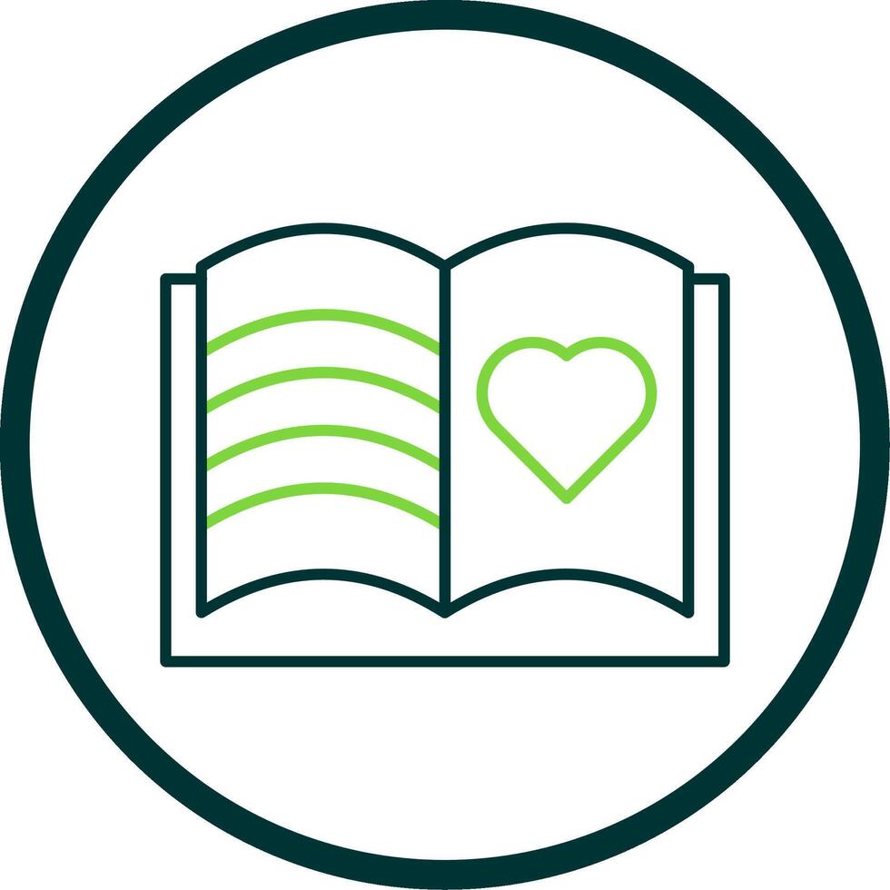 Guest Book Line Circle Icon vector