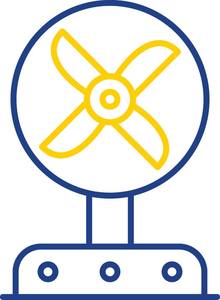 Fan Line Two Color Icon vector