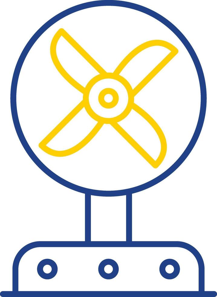 Fan Line Two Color Icon vector