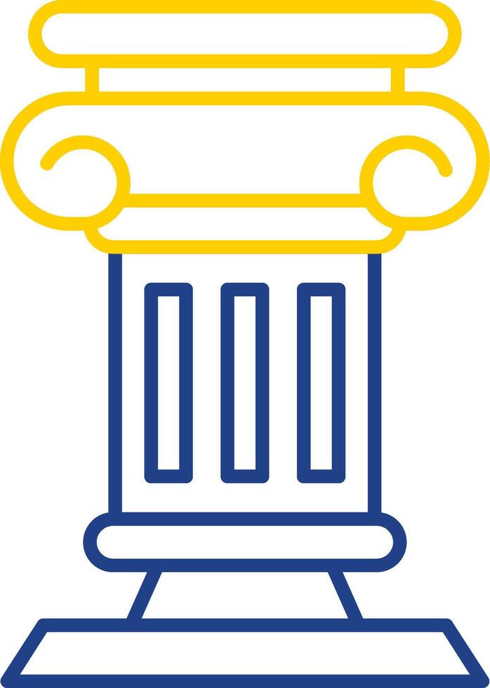 Pillar Line Two Color Icon vector