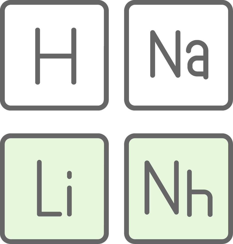 Periodic Table Fillay Icon vector