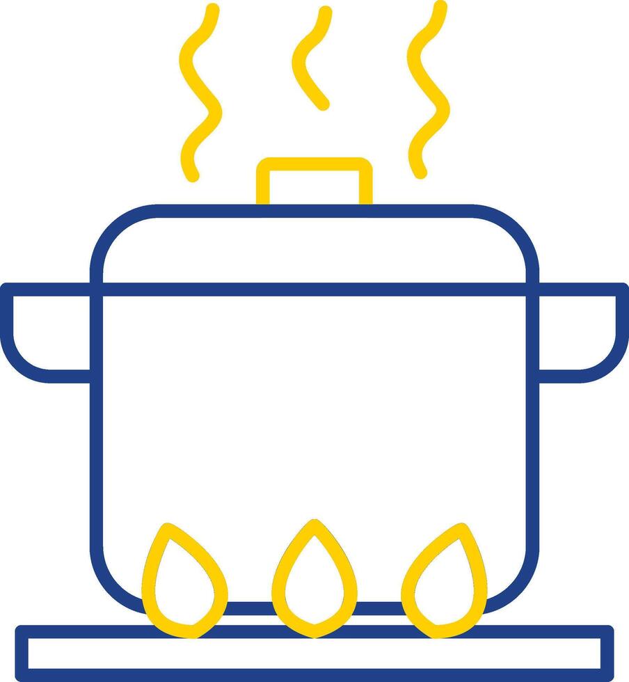 Boiling Line Two Color Icon vector