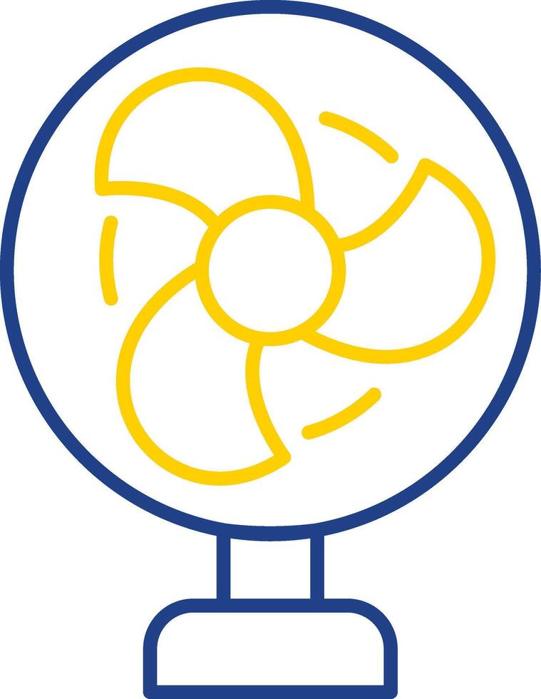 Fan Line Two Color Icon vector