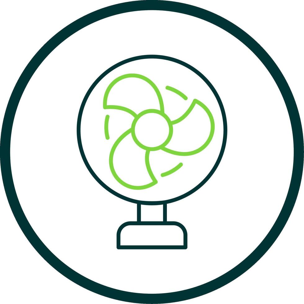 Fan Line Circle Icon vector