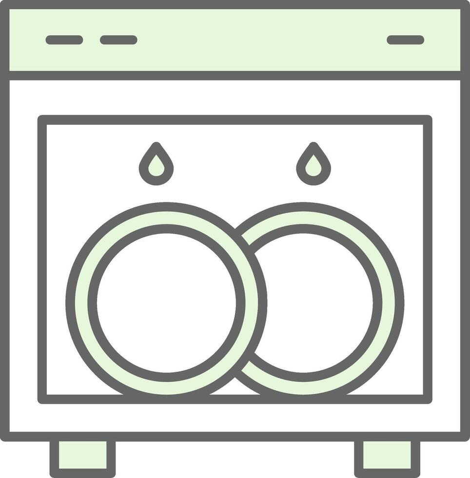 Dish Washing Fillay Icon vector