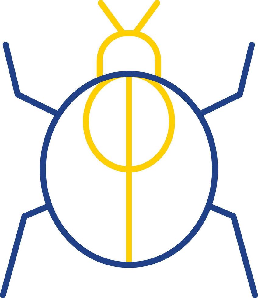 Cockroach Line Two Color Icon vector