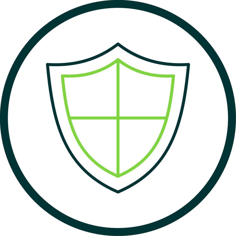 Shield Line Circle Icon vector