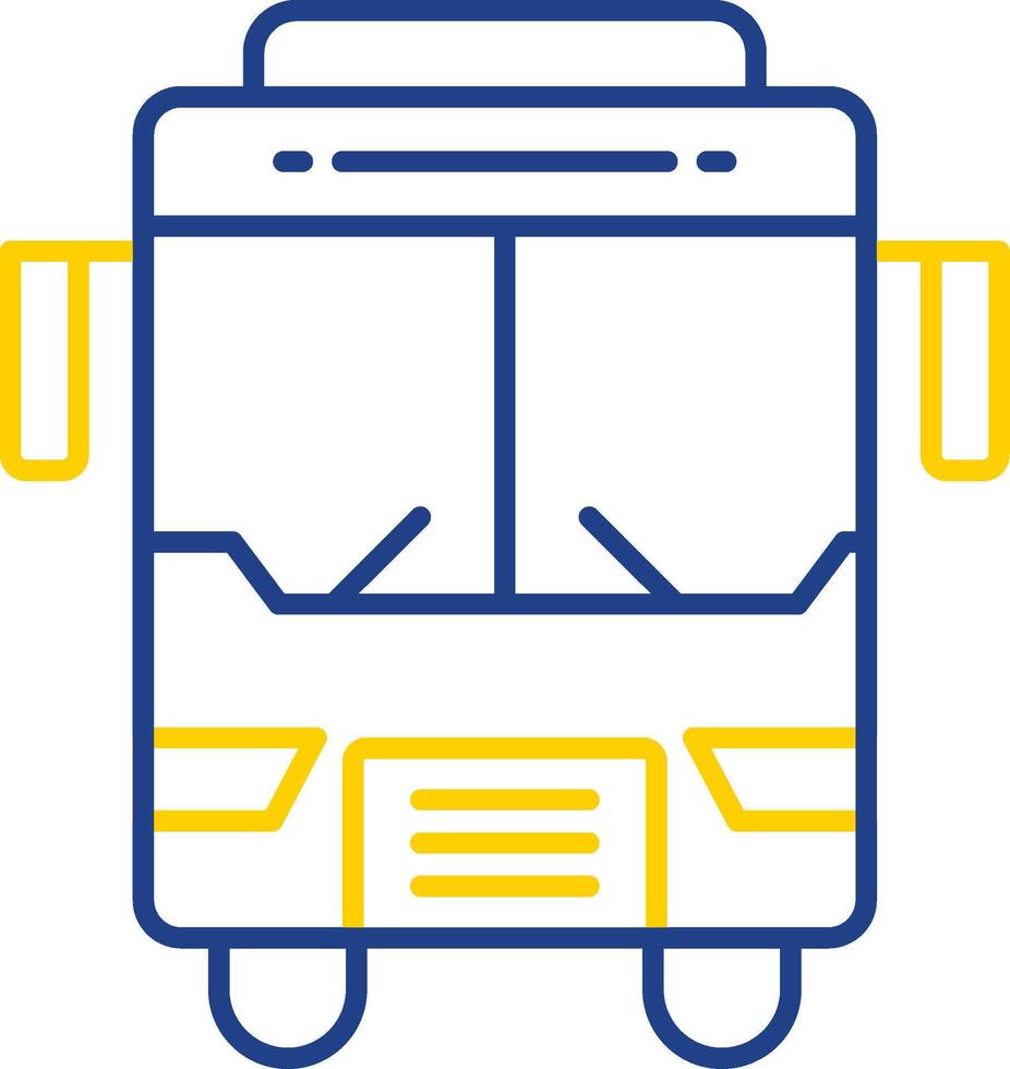 Bus Line Two Color Icon vector