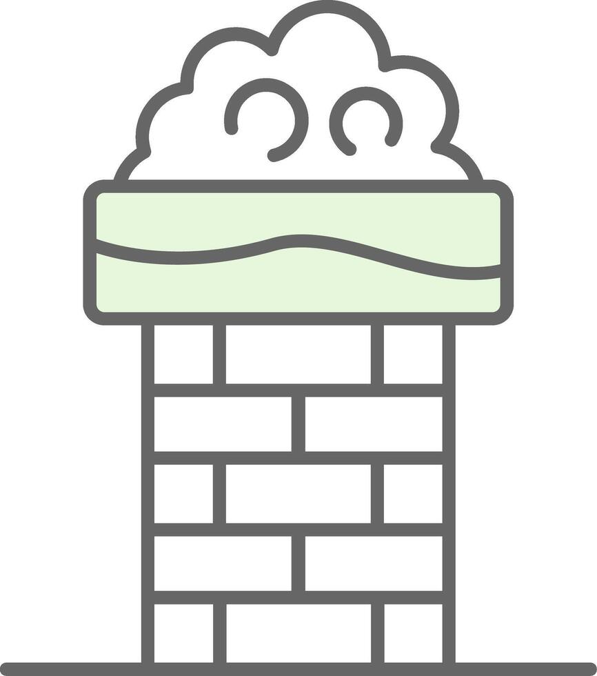 Chimney Top Fillay Icon vector