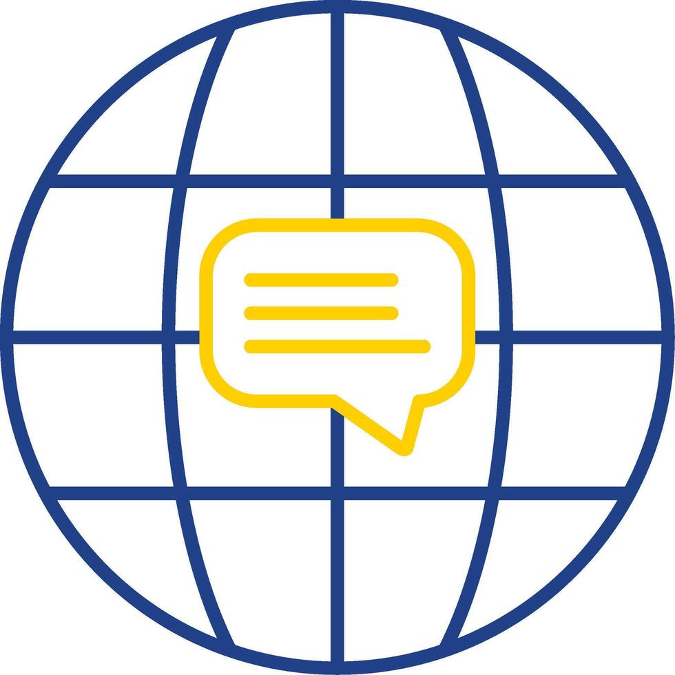 World Wide Line Two Color Icon vector