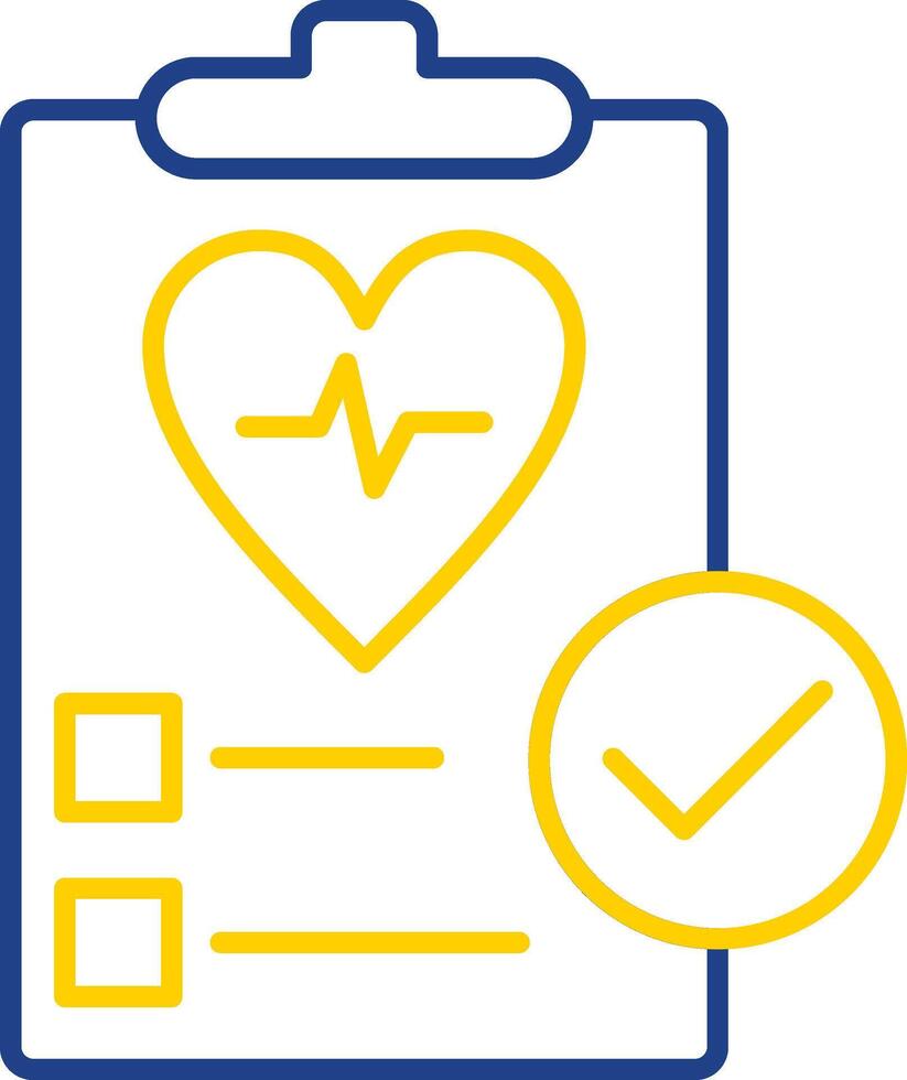 Health Check Line Two Color Icon vector