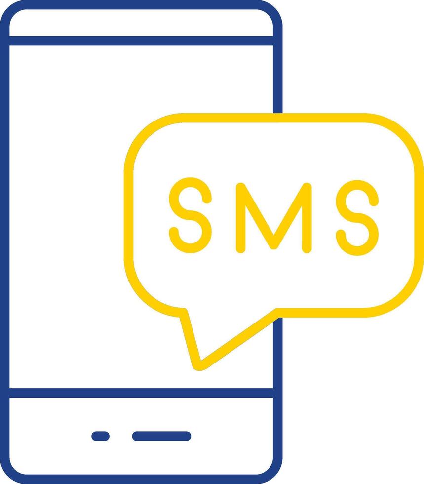 Sms Line Two Color Icon vector