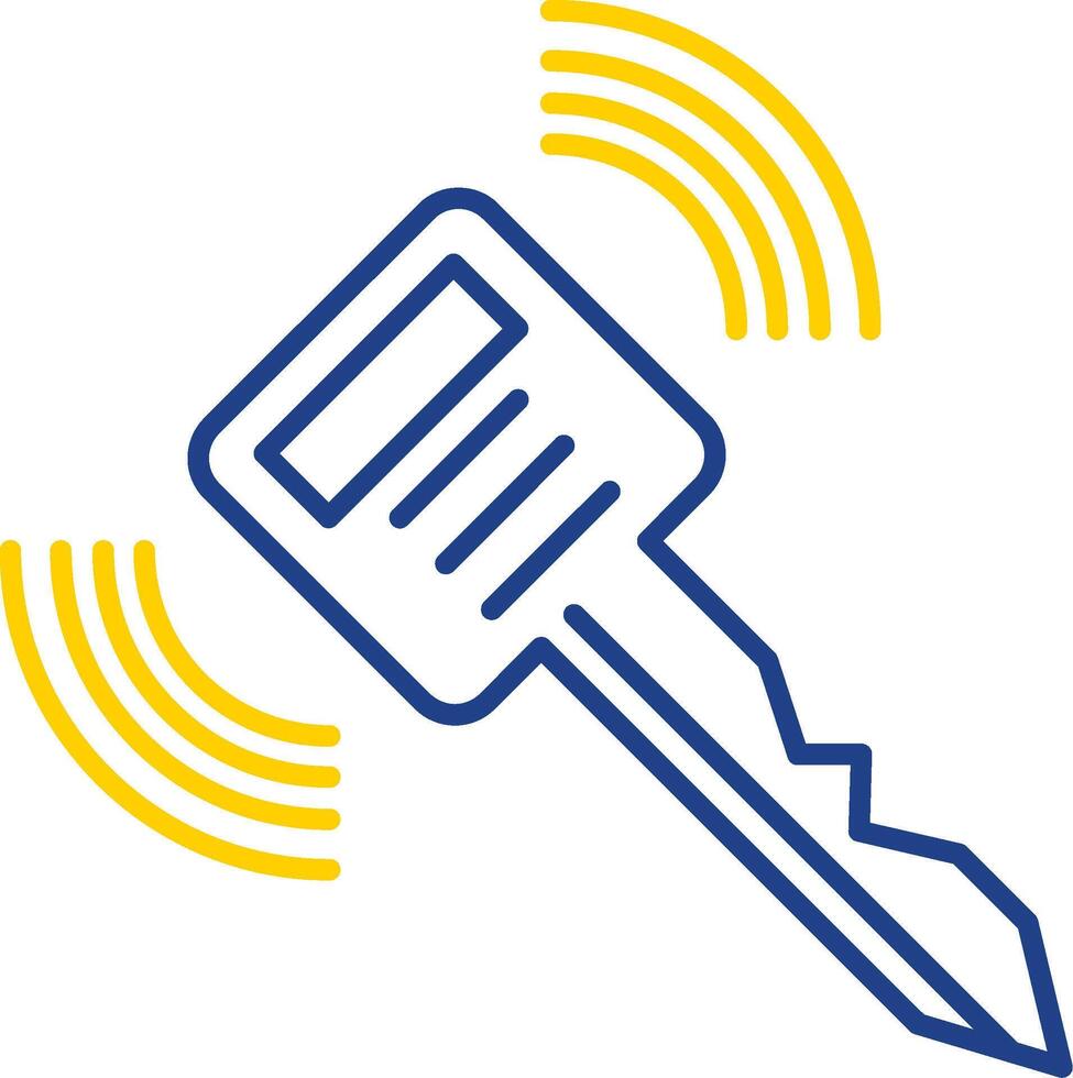 Smart Key Line Two Color Icon vector