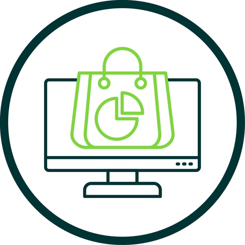 Pie Chart Line Circle Icon vector