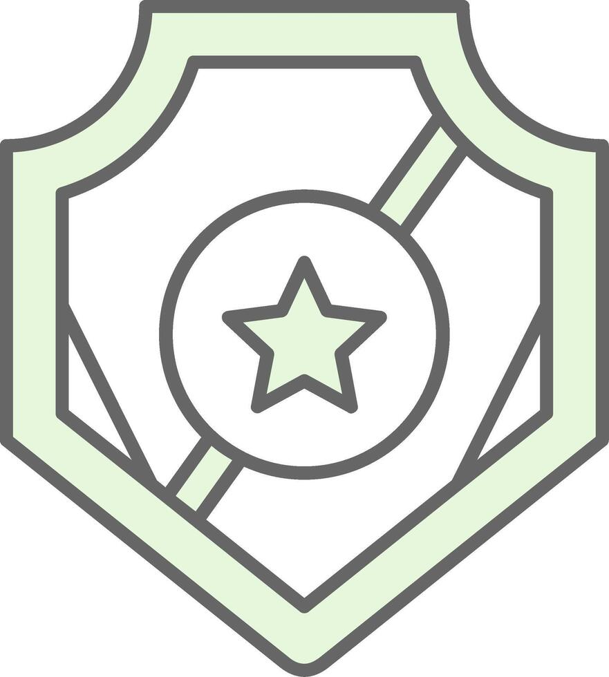 Police Badge Fillay Icon vector