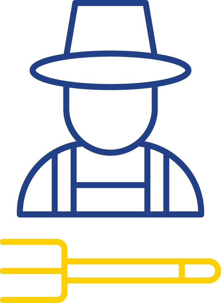 Farmer Line Two Color Icon vector