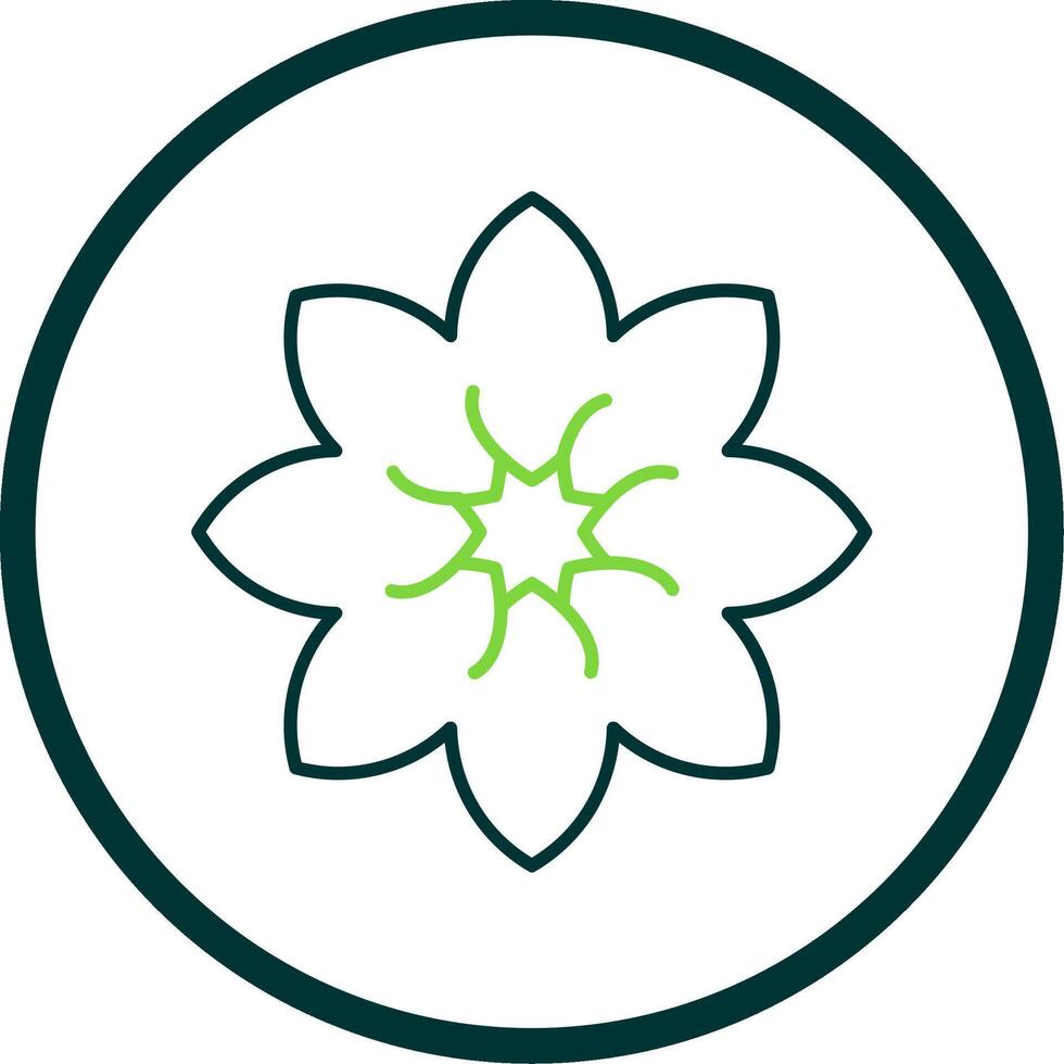 Amaryllis Line Circle Icon vector