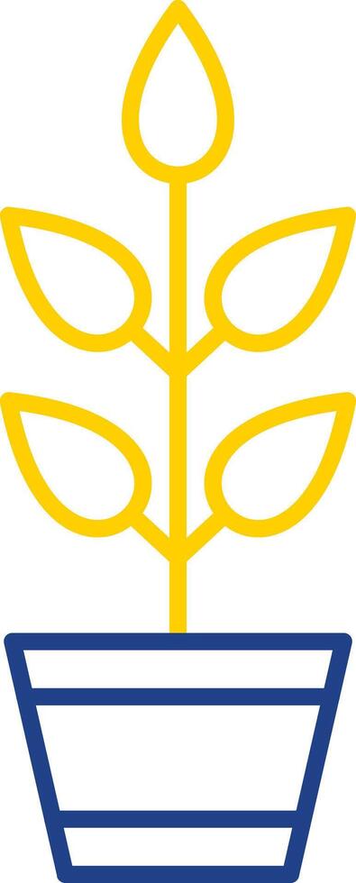 Plant Line Two Color Icon vector