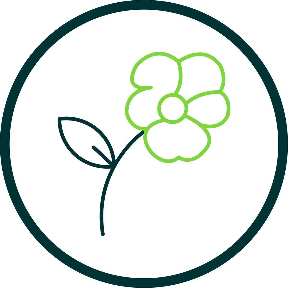 Mallow Line Circle Icon vector